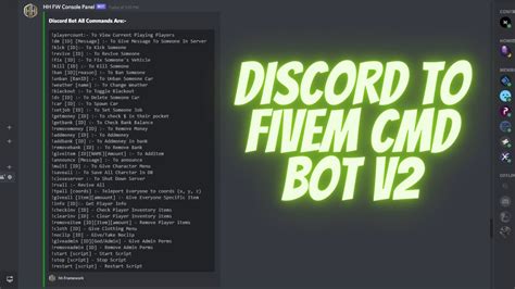Discord2fivem Version 2 Control Your Fivem Server With Discord