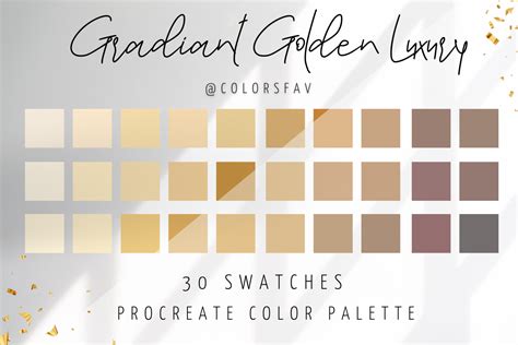 Gradient Golden Luxury Swatches Color Illustration Par Colorsfav