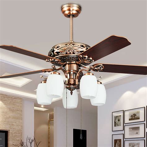 Unlike some ceiling fans with lights that have frosted globes that obscure the light, this drum design provides illumination and a modern look for your living room, bedroom, office or room size. fashion vintage ceiling fan lights european style fan ...
