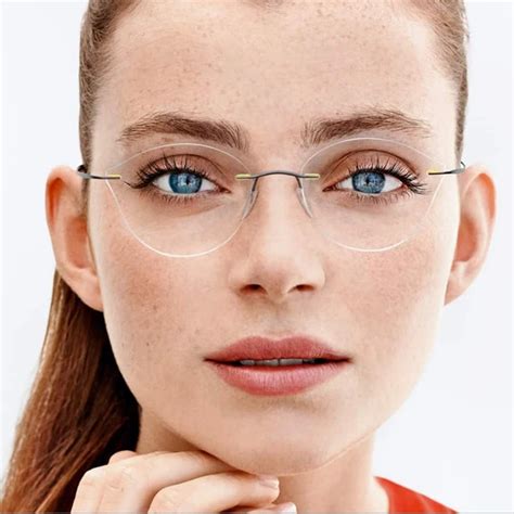 Buy 2017 Women Cat Eye Glasses Frame Myopia Rimless