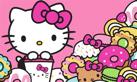 Wallpaper Hello Kitty Pink Black And Pink Hello Kitty Wallpaper ·①