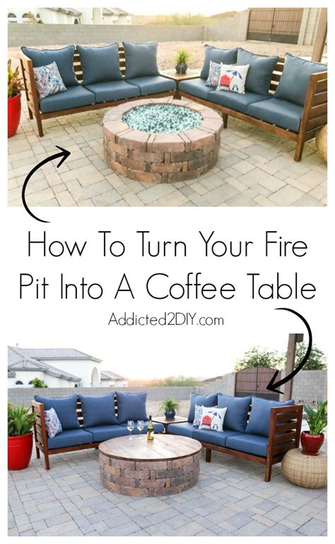 See more ideas about outdoor coffee tables, coffee table, table. How To Turn Your Fire Pit Into A Coffee Table - Addicted 2 DIY