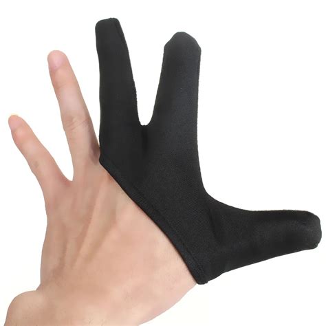 Hairdressing Three Fingers Glove Black Finger Heat Resistant Finger Glove Salon Styling Tools