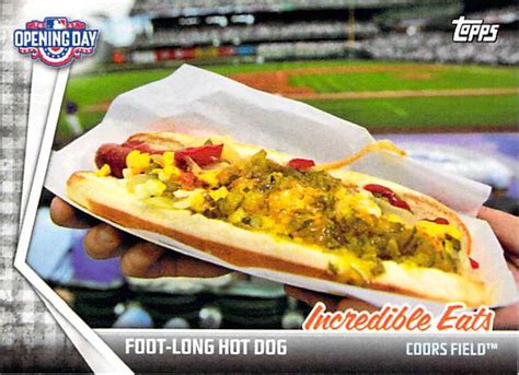 2017 Topps Opening Day Baseball Incredible Eats Ie 8 Foot Long Hot Dog