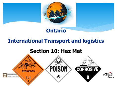 Ppt Ontario International Transport And Logistics Section 10 Haz Mat