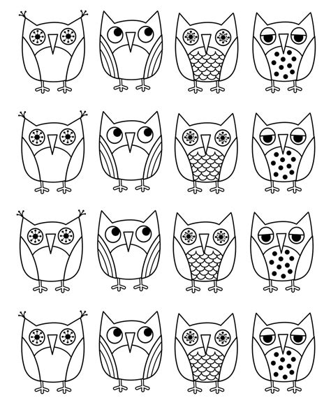 Owl Coloring Pages 1