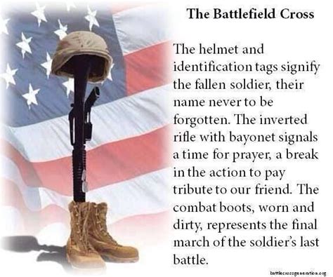 Battlefield Cross Fallen Soldiers Quotes Fallen Soldier Memorial