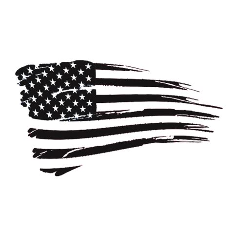 Black And White Torn American Flag Png Pictures to Pin on Pinterest png image