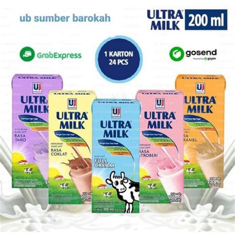 Jual Ultra Milk Susu Uht All Variant 200 Mili 1 Karton Isi 24 Pcs