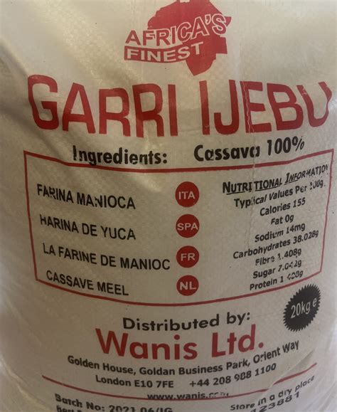 Africa Finest Garri Ijebu 20kg Grocery