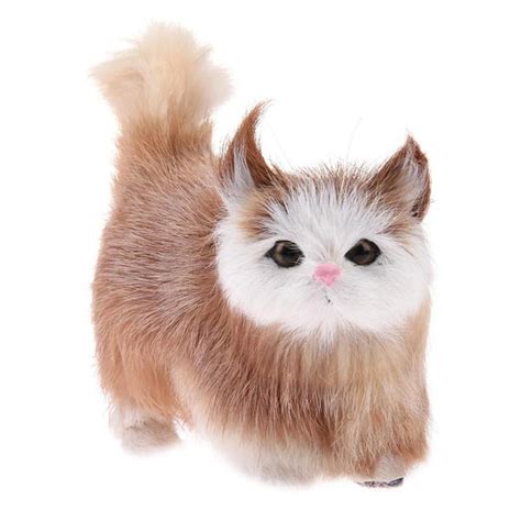 Cute Cat Lifelike Miaow Simulation Kitty Stuffed Plush Toy Realistic
