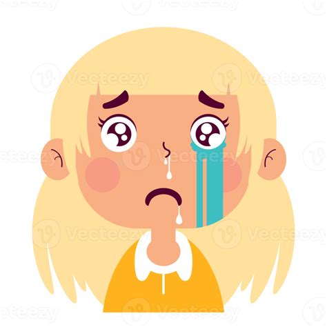 girl crying face cartoon cute 17189013 png