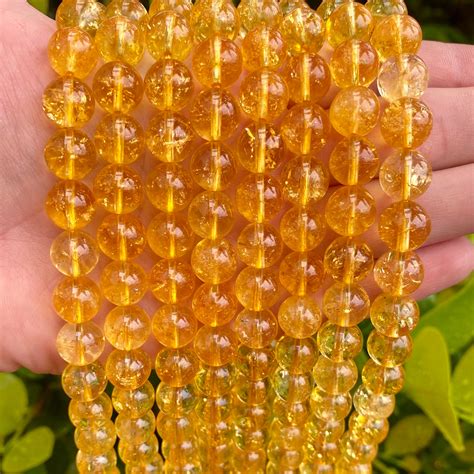 Citrine Beads Grade A Round Natural Gemstone Loose Beads Sold By