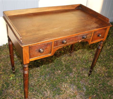 Antique Hand Made Wood Desk With Drawer Recycled Wood Haute Juice