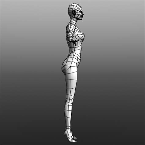 low poly female base mesh by giakaama 3docean