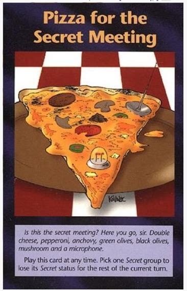 Trump is an illuminati puppet i believe a fake staged assassination attempt may be in his future. free to find truth: 32 62 131 293 | "Pizza for the Secret Meeting", Illuminati Card Game clue ...