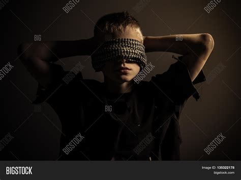 Boy Blindfolded Hands Image And Photo Free Trial Bigstock