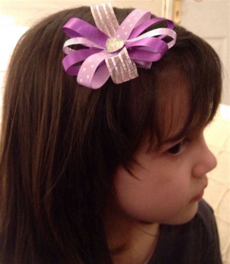 Purple Bow Hair Clip Designed And Handmade By Gg Making Lunch Purple