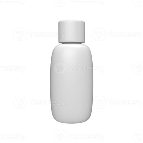 Blank White Bottles Cosmetic Skincare Makeup For Product Mockup 3D