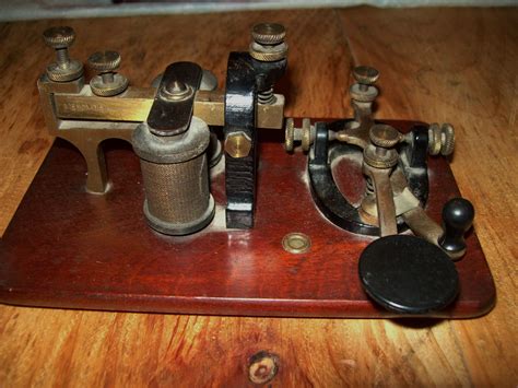 Antique Menominee Railroad Telegraph Key And Sounder On Board Era 1800s