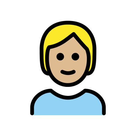 ?? Personne Blonde : Peau Moyennement Claire Emoji