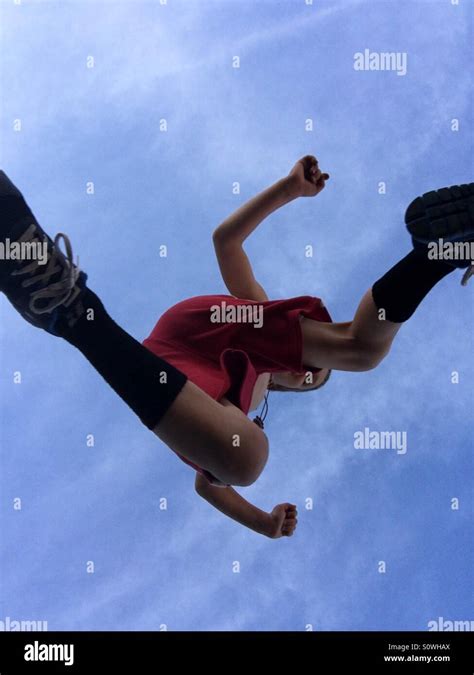 Child Leaping Stock Photo Alamy