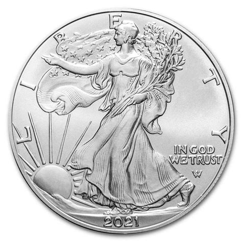 2021 1 Oz American Silver Eagle Bu Type 2 Great Lakes Coin