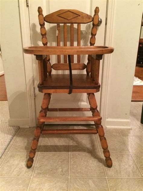 I've wanted a wooded high chair for awhile and finally got around to creating this one. Price Reduced* Vintage Wooden High Chair, Jenny Lind ...