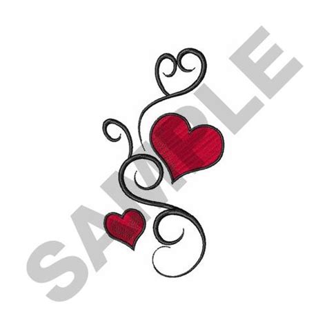 Swirl Hearts Embroidery Designs Machine Embroidery Designs At