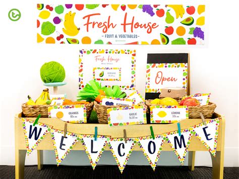 role play area in the classroom fruit and vegetable shop teach starter