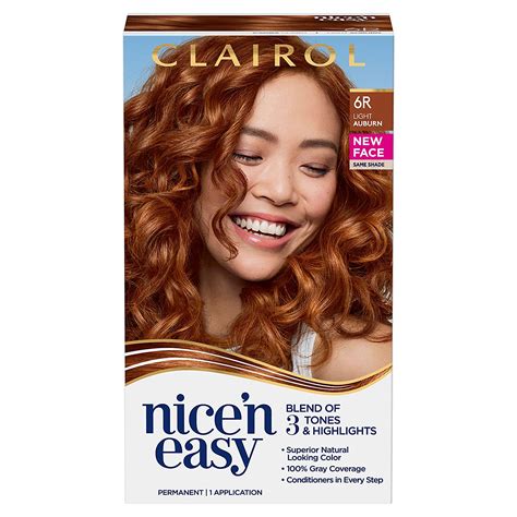 Clairol Nicen Easy Permanent Hair Dye 6r Light Auburn