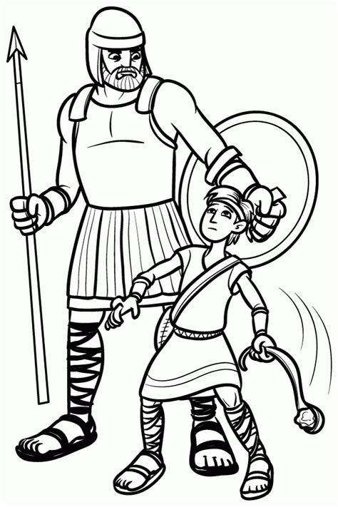 Coloring pages for kids david and goliath bible coloring pages. Free Free Printable Coloring Pages David And Goliath ...