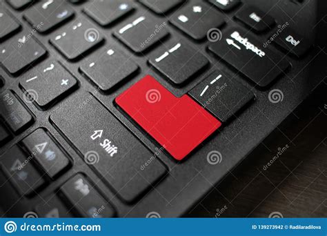 Enter Button On Laptop Keyboard Withred Button. Enter 