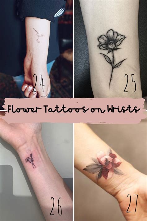27 Flower Wrist Tattoo Ideas For Bracelet Tattoos Tattoo Glee