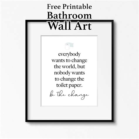 2 to choose from and ready to download and frame, to add a bit of character to any bathroom! Free Printable Bathroom Wall Art - The Cottage Market