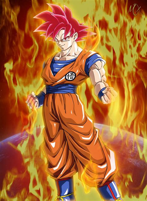 Also, goten becoming a super saiyan doesn't make sense to me. Goku Super Saiyan God | Goku super saiyan god, Goku ...