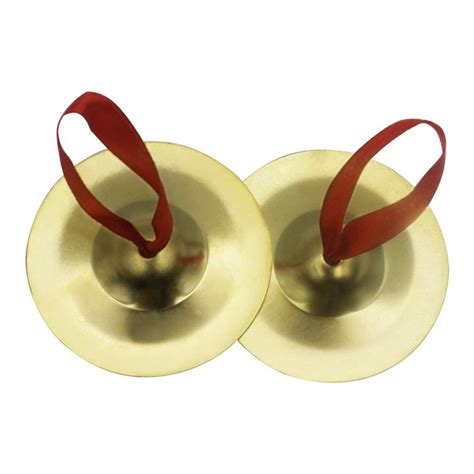 Set Of 2 Finger Cymbals Mini Chinese Gong Kids Preschool Musical Toys