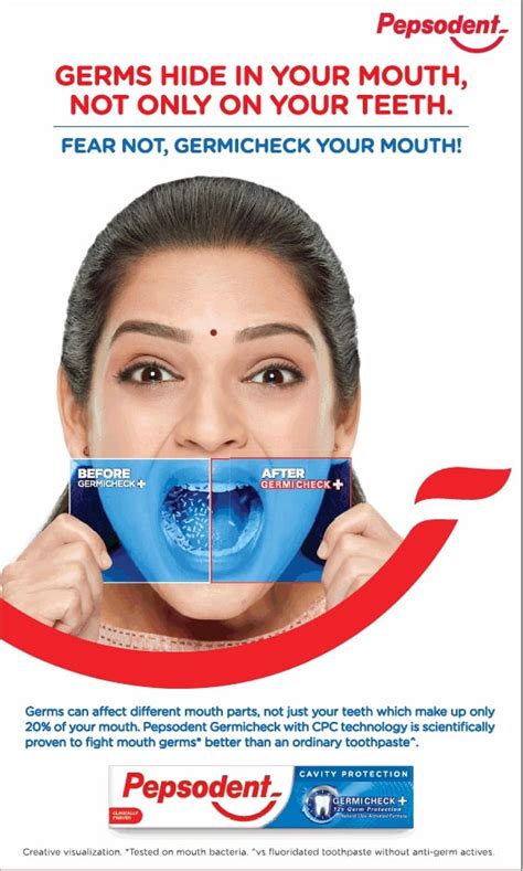 Pepsodent Germs Hide In Your Mouth Not Only On Your Teeth Fear Not