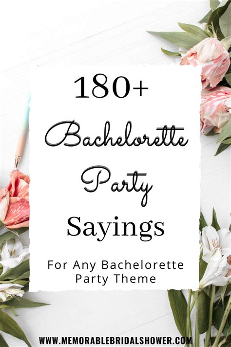Ultimate List Of Bachelorette Party Sayings Phrases Quotes And