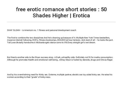 free erotic romance short stories 50 shades higher erotica