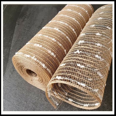 Deco Mesh Rolls 50cm And 10inch Sizes X 9m Roll Polynet And Jute Burlap