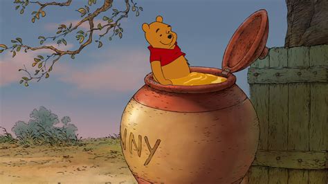 Image Winnie The Pooh Is Getting In The Giant Honey Pot Disney
