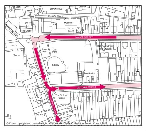 Fairfield Road And Victoria Street In Braintree Will Be Made One Way To