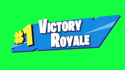 Fortnite Victory Royale Green Screen Logo Loop Chroma Animation Youtube