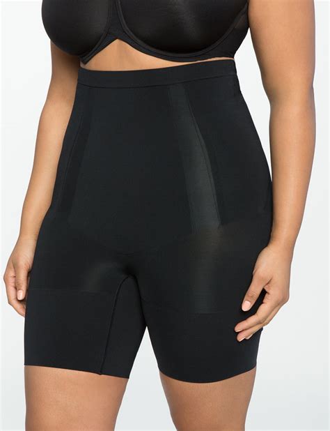 Spanx Oncore High Waisted Mid Thigh Short Womens Plus Size Tights