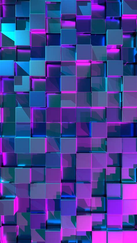 Neon Cubes 4k Wallpapers Hd Wallpapers Id 28575
