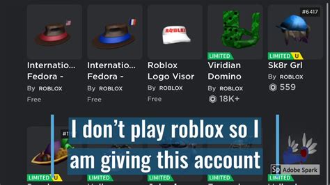 Roblox Extremely Rich Account With Limiteds Very Rich Youtube