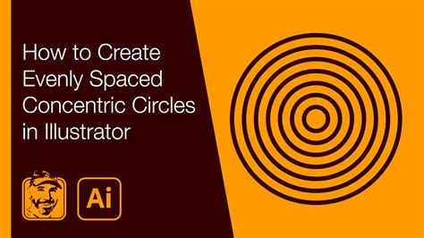 How To Create Evenly Spaced Concentric Circles In Illustrator Youtube