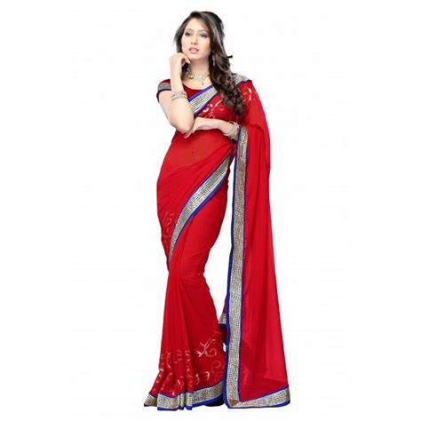 Crepe Red Bollywood Designer Saree At Rs 500piece In Jaipur Id 3763442430