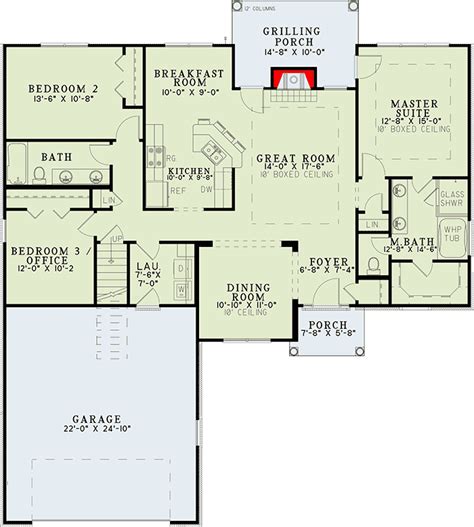 3 Bedroom Open Floor Plan House Plans Floorplansclick